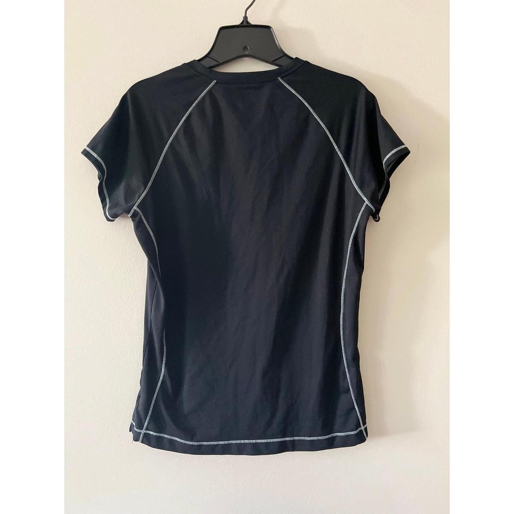 AlO Yoga Short Sleeve Performance Athletic Top Black Medium - Picture 2 of 5